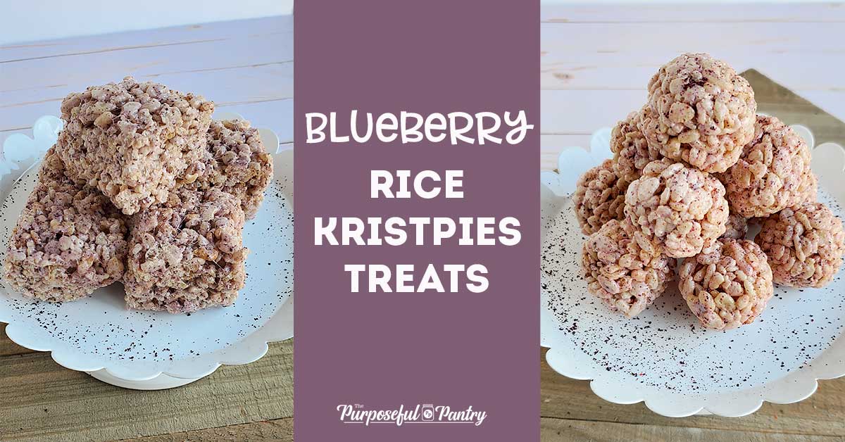 Blueberry Rice Krispies Treats - The Purposeful Pantry