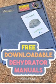 Free Dehydrator Manuals To Print The Purposeful Pantry   Free Dehydrator Manuals PIN1 180x270 