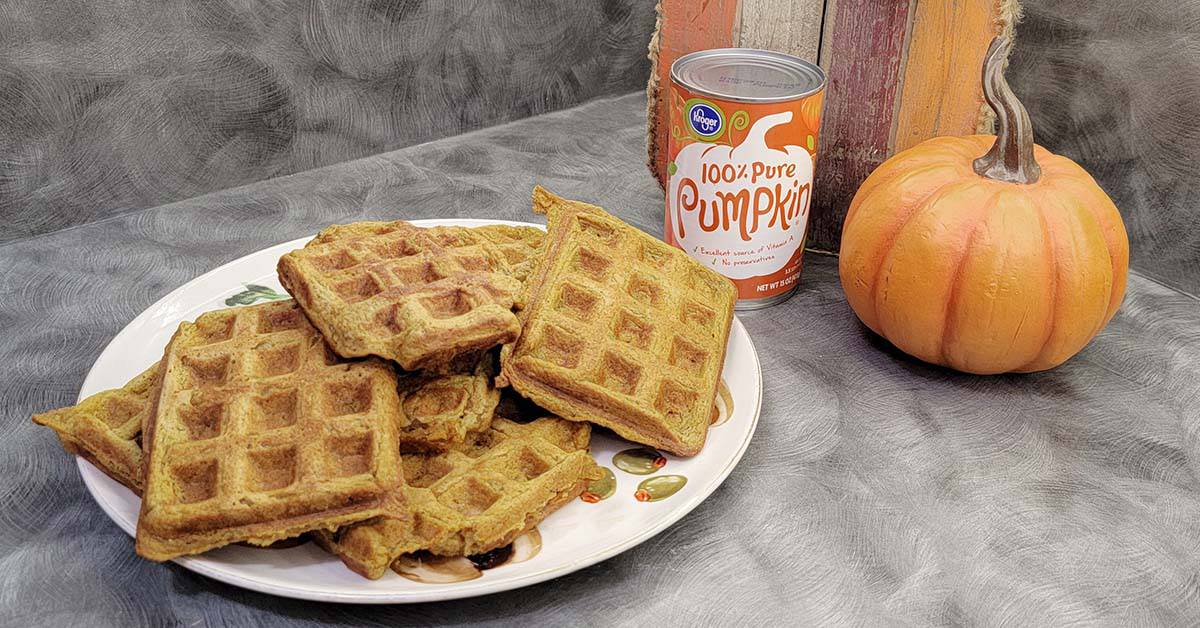 Healthy Pumpkin Mini Waffles - Remington Avenue