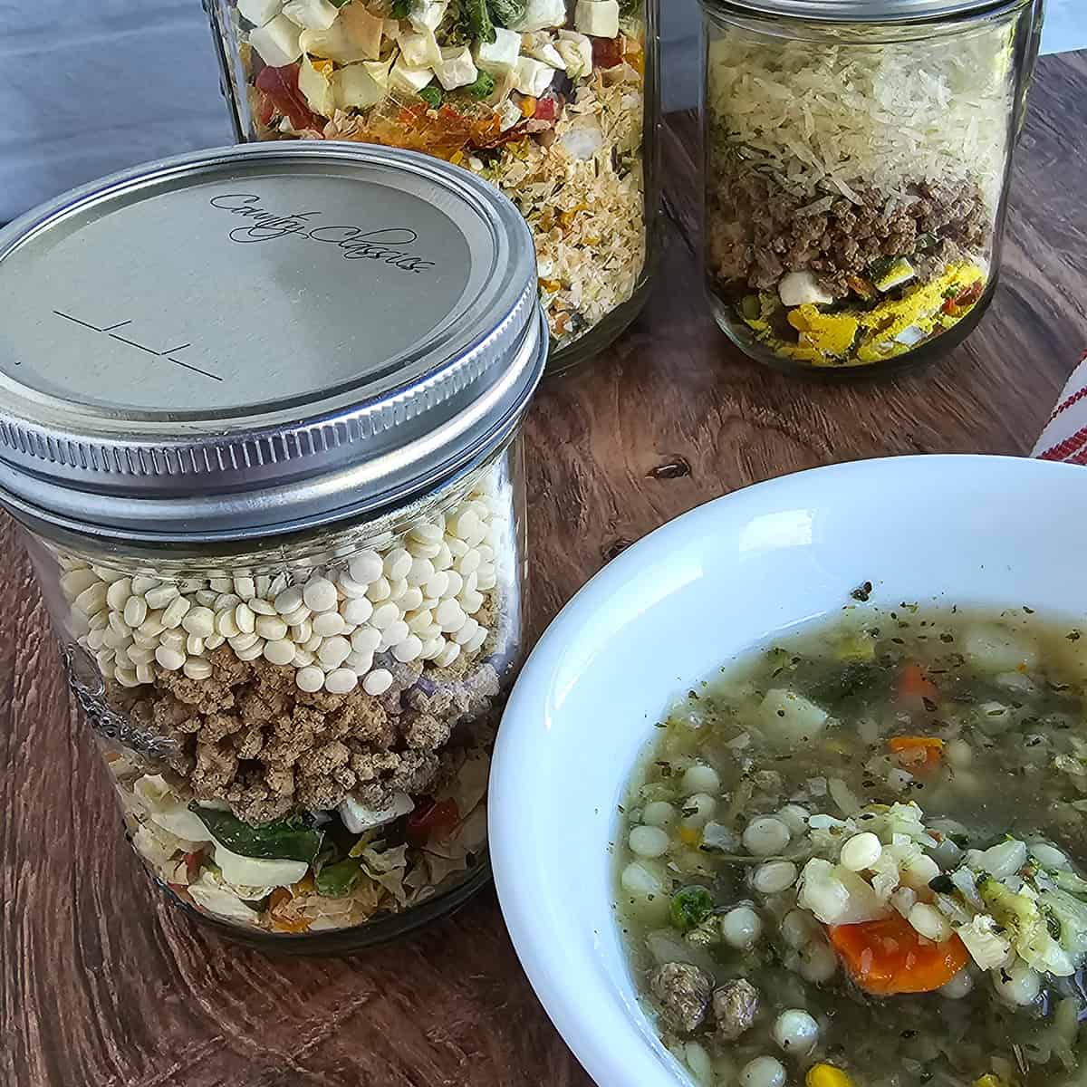 Instant Beef & Vegetable Soup in a Jar - The Purposeful Pantry